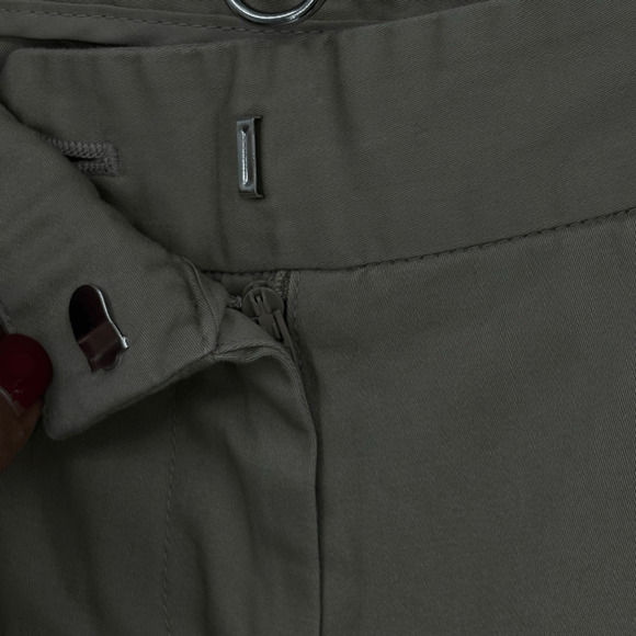 Amanda+Chelsea Beige Tan Flat Front Stretch Low-Rise Straight Ankle Pants Size 2 - Picture 6 of 10